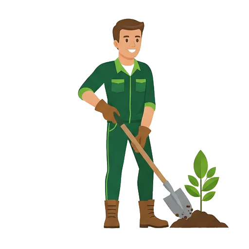 Illustration étape 3 : réalisation des travaux paysagers
